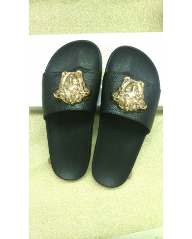 Versace Men's leather slippers