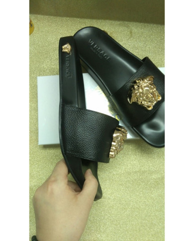 Versace Men's leather slippers