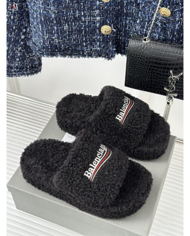 Balenciaga  Lady Teddy Mao Mao slippers
