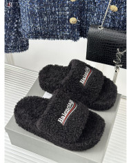 Balenciaga  Lady Teddy Mao Mao slippers