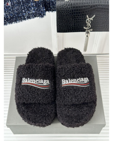 Balenciaga  Lady Teddy Mao Mao slippers