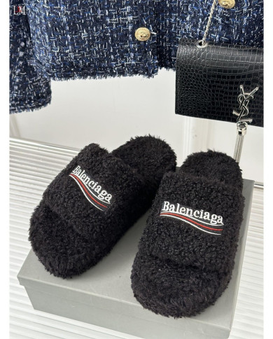 Balenciaga  Lady Teddy Mao Mao slippers
