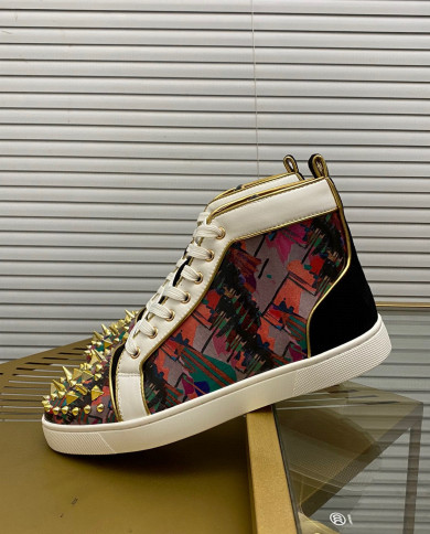 Christian Louboutin high cut boots couple style