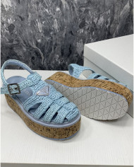 Prada  Women's Roman wooden platform sandals