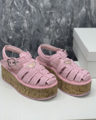 Prada  Women's Roman wooden platform sandals