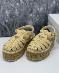 Prada  Women's Roman wooden platform sandals
