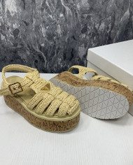 Prada  Women's Roman wooden platform sandals