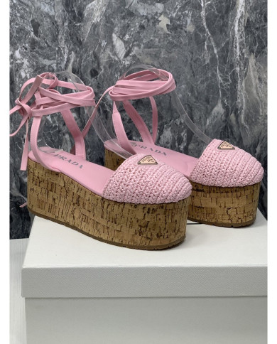 Prada  Women's Roman wooden platform sandals