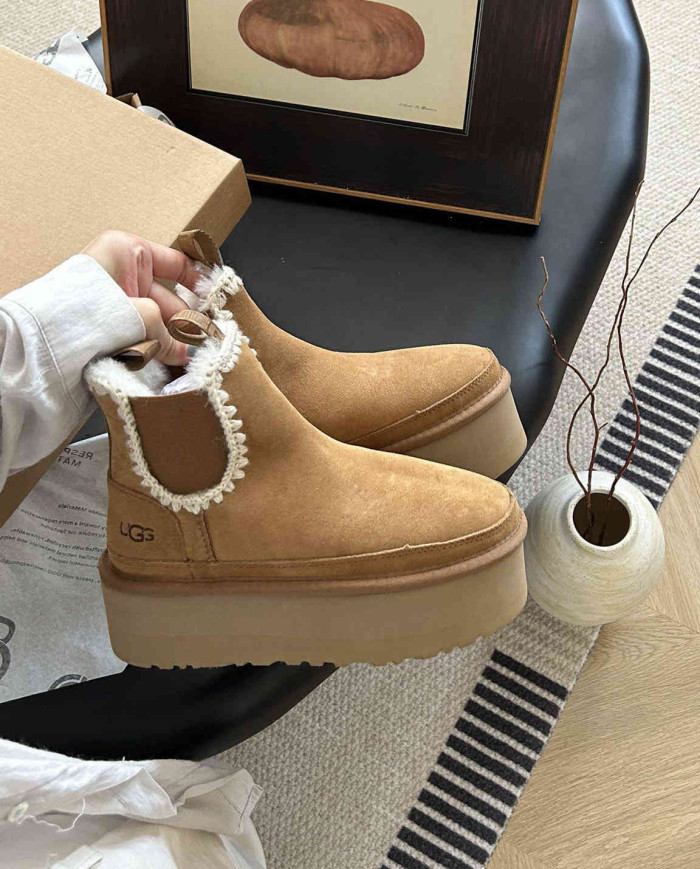 Winter Shearling Mid-Calf Warm Boots for Women