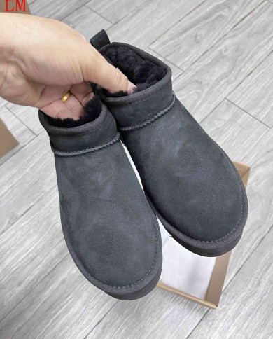 UGG Warm Shearling Ankle Boots Anti-Slip Winter Shoes