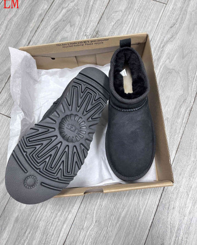 UGG Warm Shearling Ankle Boots Anti-Slip Winter Shoes