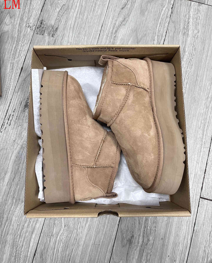 UGG Warm Shearling Ankle Boots Anti-Slip Winter Shoes
