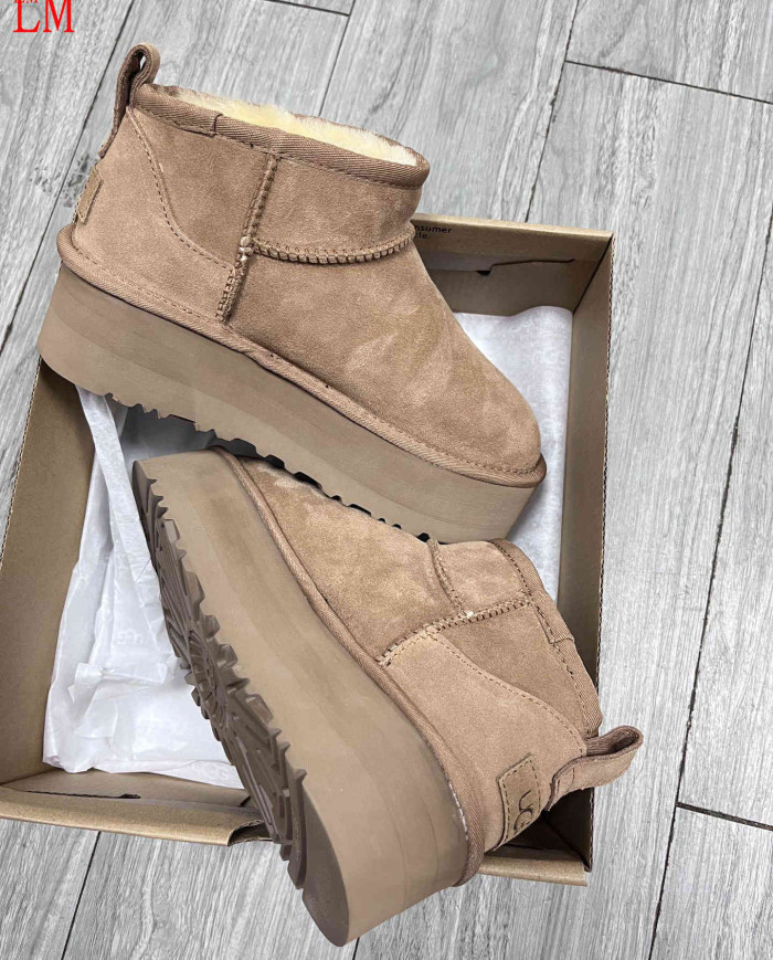 UGG Warm Shearling Ankle Boots Anti-Slip Winter Shoes