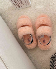 UGG Fleece Lined Warm Slippers for Women Winter Indoor Thick Sole Sandals