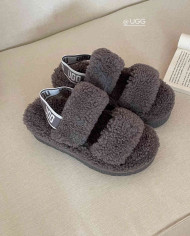 UGG Fleece Lined Warm Slippers for Women Winter Indoor Thick Sole Sandals