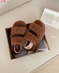 UGG Fleece Lined Warm Slippers for Women Winter Indoor Thick Sole Sandals