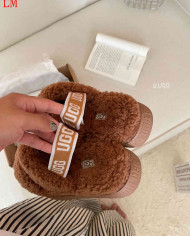 UGG Fleece Lined Warm Slippers for Women Winter Indoor Thick Sole Sandals