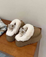 UGG Winter Thick Platform Warm Slippers for Women Cozy Indoor Fuzzy Shoes