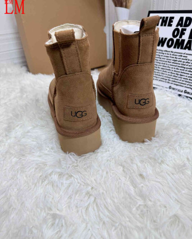 UGG Thick Sole Snow Boots Women's Warm Ankle Boots Anti-Slip Shoes