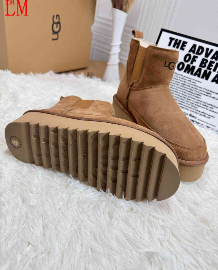 UGG Thick Sole Snow Boots Women's Warm Ankle Boots Anti-Slip Shoes