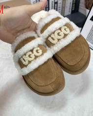 UGG Fuzzy Slip-On Loafers Women's Warm Casual Indoor Shoes