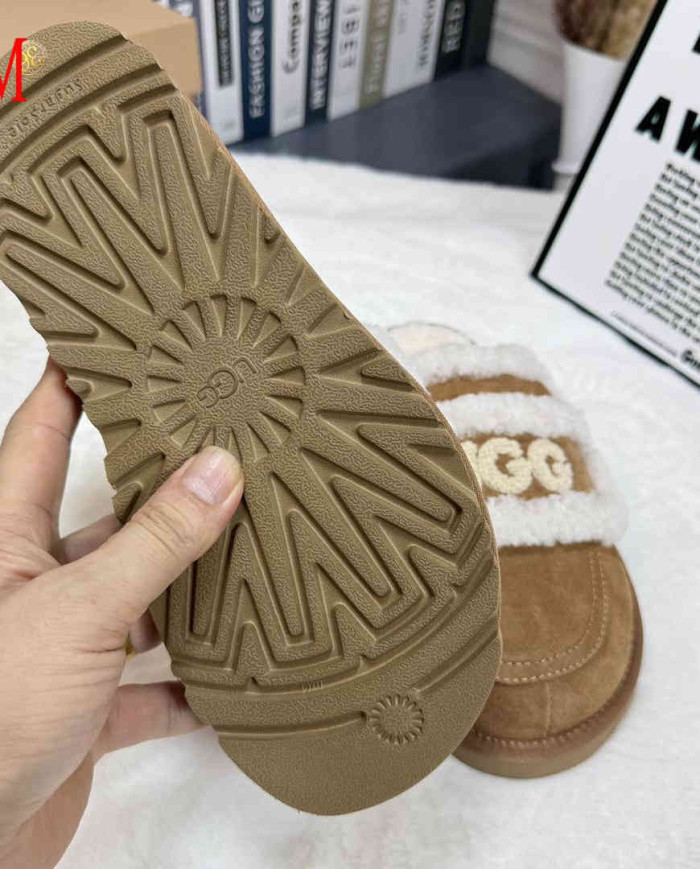 UGG Fuzzy Slip-On Loafers Women's Warm Casual Indoor Shoes