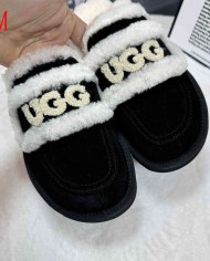UGG Fuzzy Slip-On Loafers Women's Warm Casual Indoor Shoes