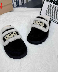 UGG Fuzzy Slip-On Loafers Women's Warm Casual Indoor Shoes