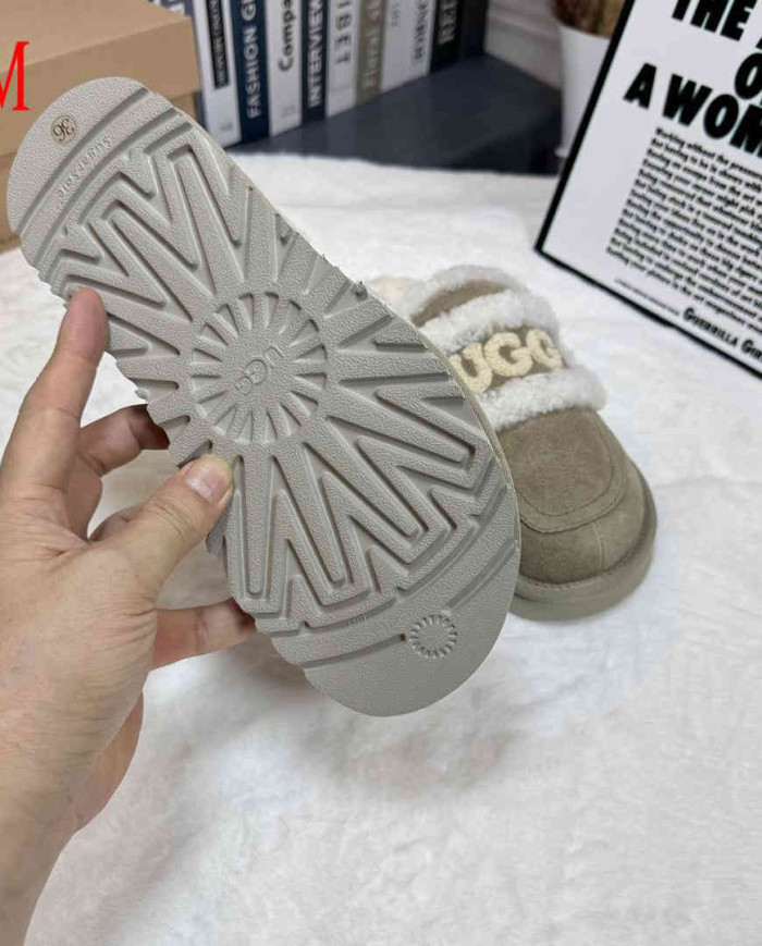 UGG Fuzzy Slip-On Loafers Women's Warm Casual Indoor Shoes