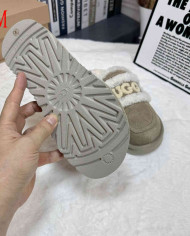 UGG Fuzzy Slip-On Loafers Women's Warm Casual Indoor Shoes