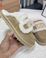 UGG Fuzzy Slip-On Loafers Women's Warm Casual Indoor Shoes