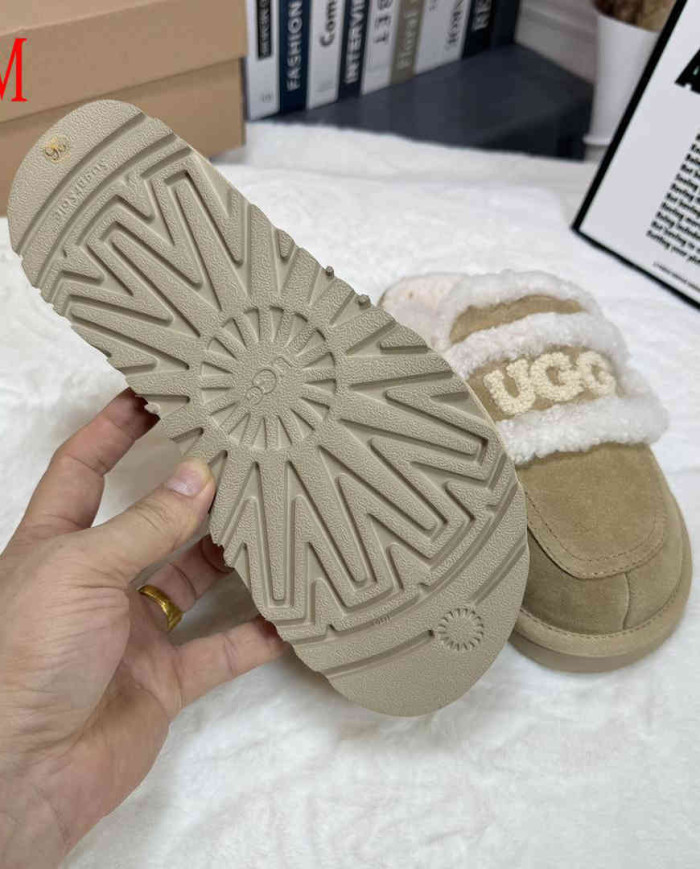 UGG Fuzzy Slip-On Loafers Women's Warm Casual Indoor Shoes