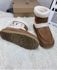 UGG Thick Plush Mid-Calf Snow Boots Women's Comfy Platform Winter Shoes