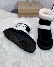 UGG Thick Plush Mid-Calf Snow Boots Women's Comfy Platform Winter Shoes