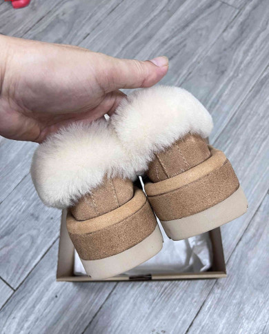 UGG Platform Slip-On Shoes with Shearling Lining