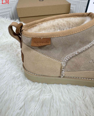 UGG Retro Suede Lace-Up Ankle Boots with Fleece Lining