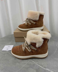 UGG Winter Shearling Lined Lace-Up Snow Boots