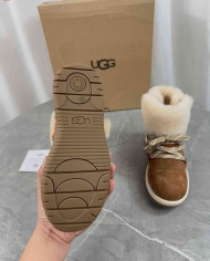 UGG Winter Shearling Lined Lace-Up Snow Boots