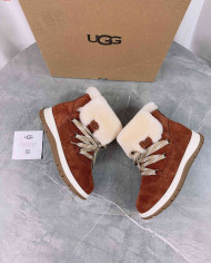 UGG Winter Shearling Lined Lace-Up Snow Boots