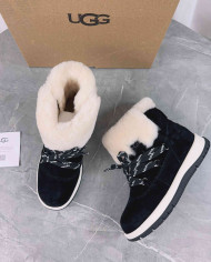 UGG Winter Shearling Lined Lace-Up Snow Boots