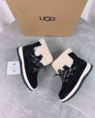 UGG Winter Shearling Lined Lace-Up Snow Boots