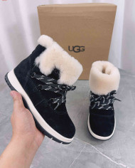 UGG Winter Shearling Lined Lace-Up Snow Boots