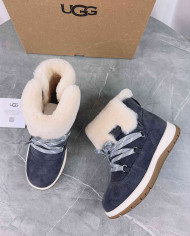 UGG Winter Shearling Lined Lace-Up Snow Boots