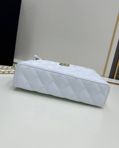 Chanel Quilted Chain Top Handle Crossbody Bag