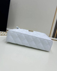 Chanel Quilted Chain Top Handle Crossbody Bag