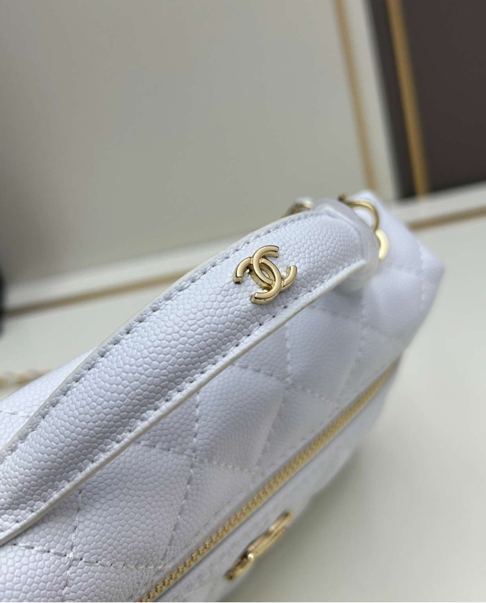 Chanel Quilted Chain Top Handle Crossbody Bag