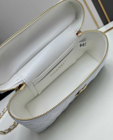 Chanel Quilted Chain Top Handle Crossbody Bag