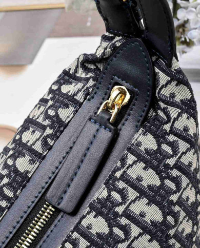 DIOR Letter Pattern Wide Strap Shoulder Bag