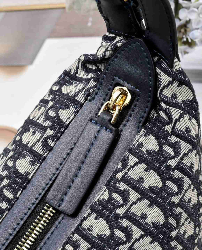 DIOR Letter Pattern Wide Strap Shoulder Bag