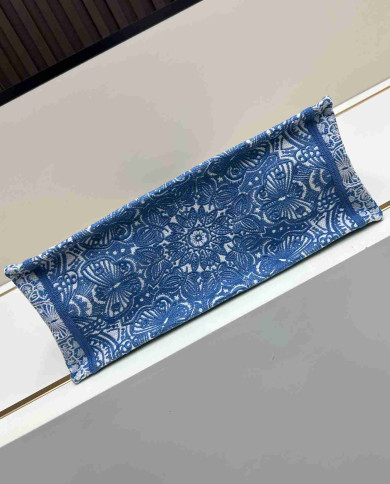 Dior Butterfly Embroidered Top Handle Tote Bag